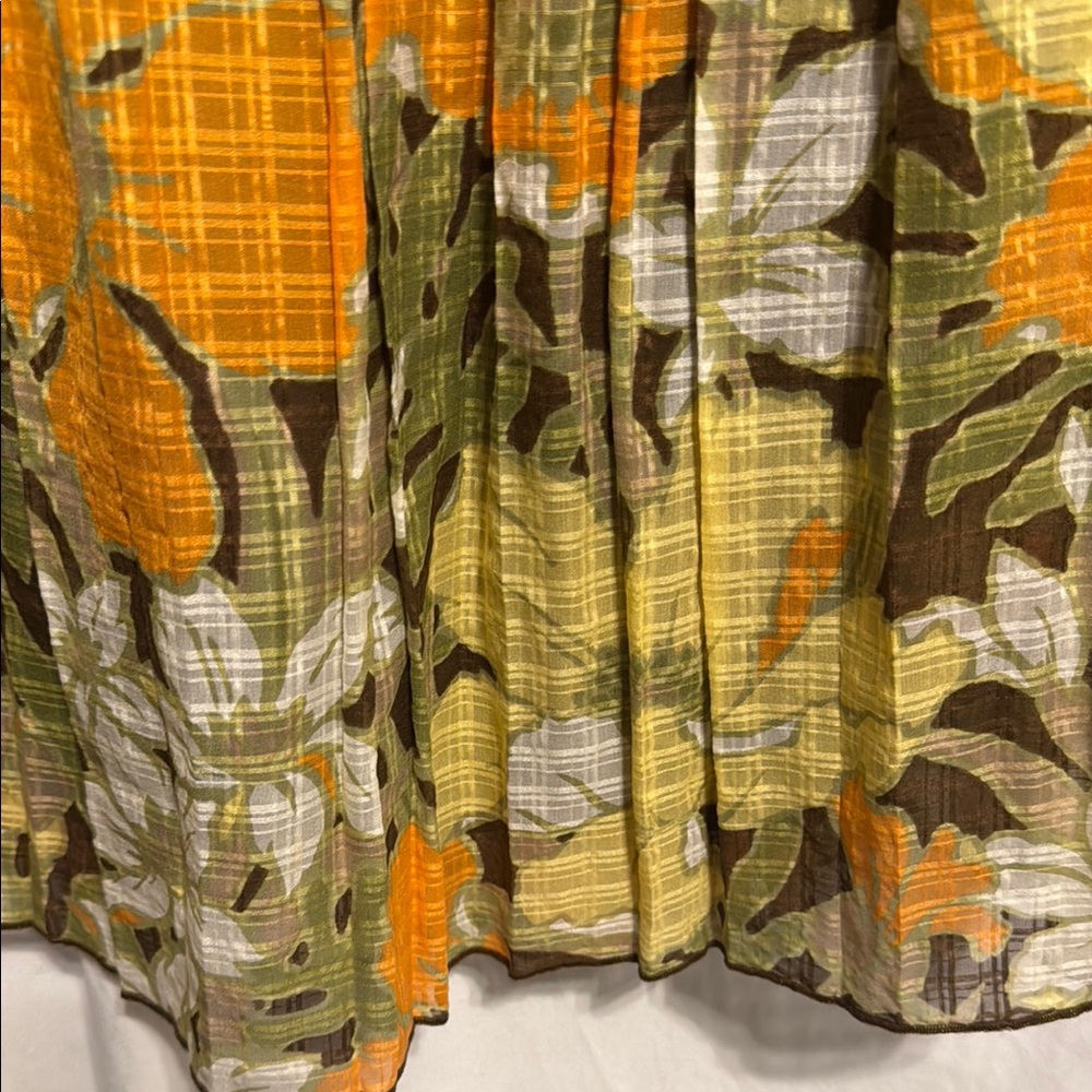 🌺 Tommy Bahama Floral Plaid Pleated Skirt - Picture 5 of 8
